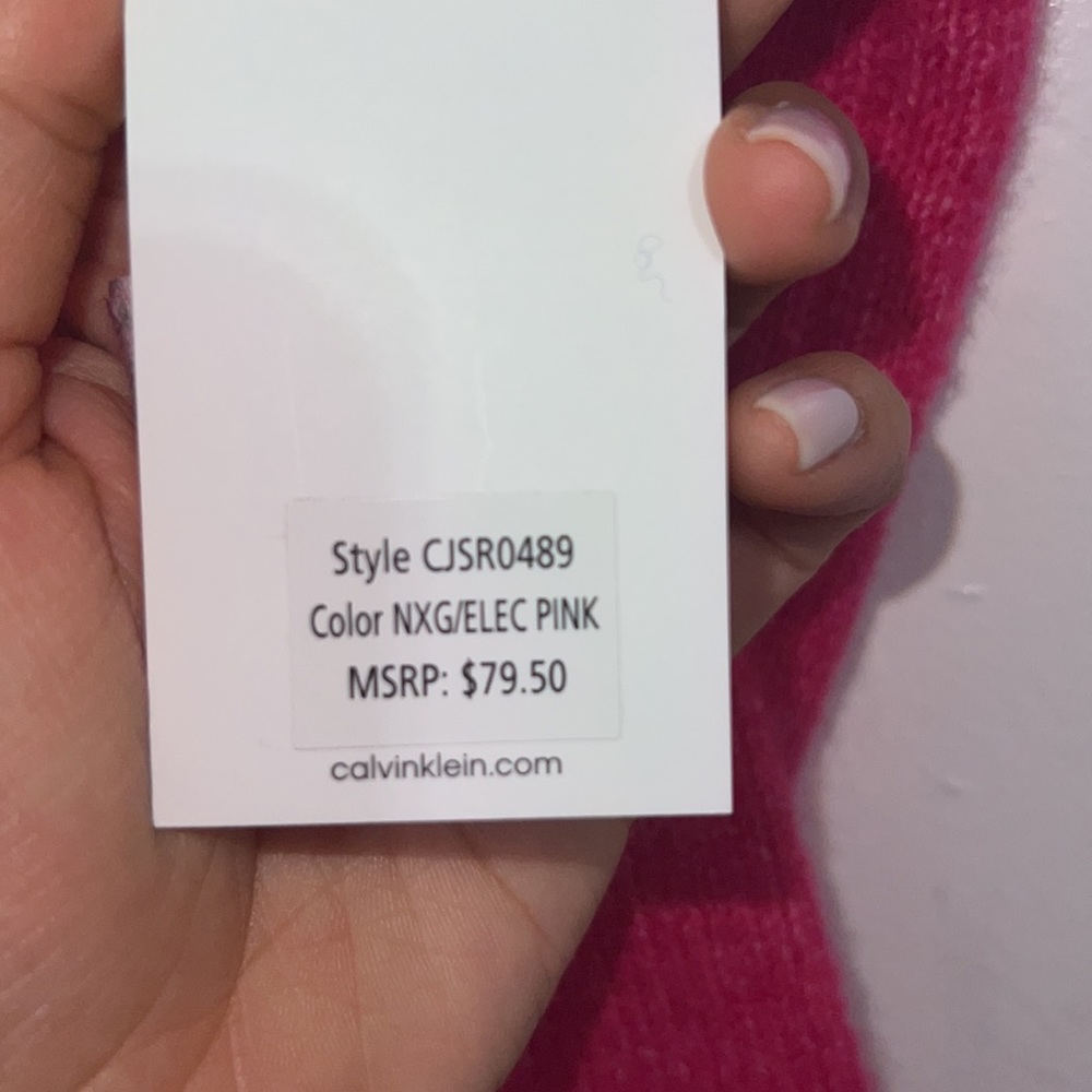 CALVIN KLEIN PINK MOCK NECK - Picture 8 of 9